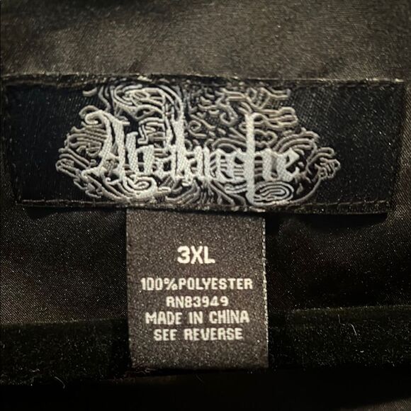 Abalanche Authentic Black Embroidered Vest - Picture 2 of 6